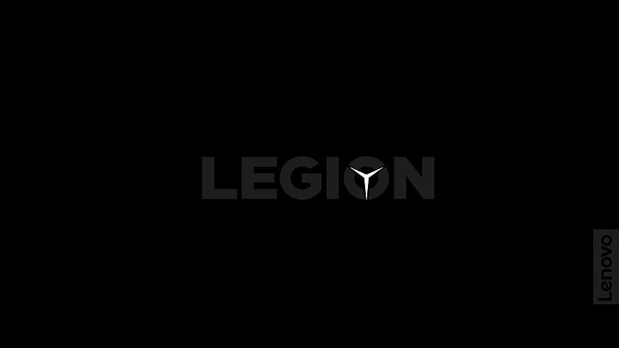 Lenovo Legion Gaming Brand Logo on Black Background HD wallpaper