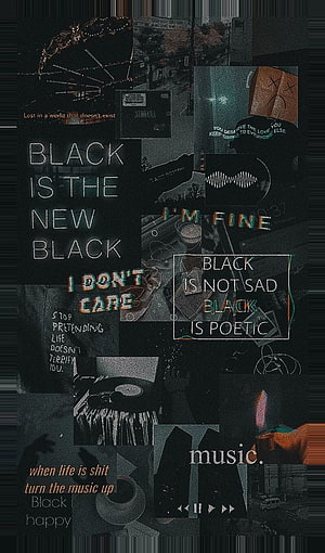 Dark Vintage Aesthetic Collage with Retro Typography and Moody Textures HD phone wallpaper
