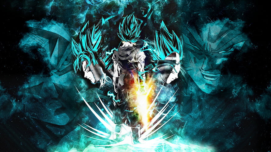 Dragon Ball Super Vegeta Blue Aura Transformation Dark Fantasy Artwork HD wallpaper
