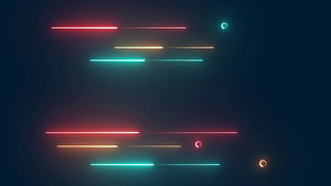 Abstract Neon Light Streaks and Glowing Orbs on Dark Background HD wallpaper