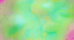 Vibrant Abstract Watercolor Texture with Green and Pink Splatter Accents HD wallpaper