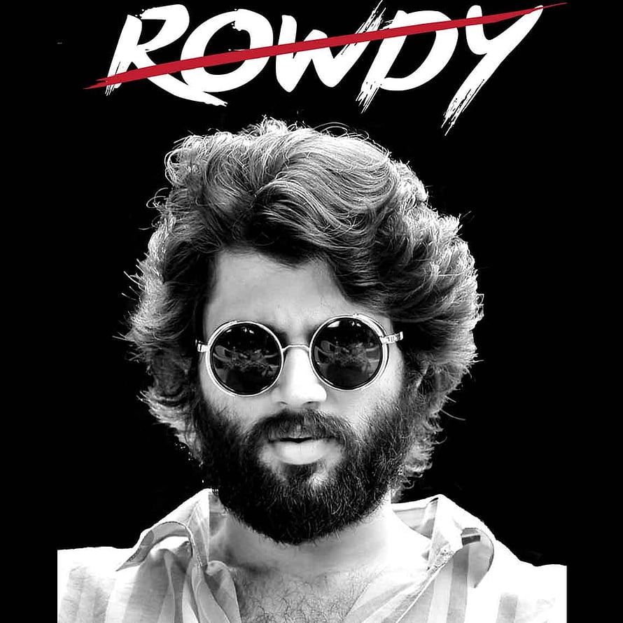 Rowdy Movie Poster Featuring Vijay Devarakonda in Round Sunglasses HD phone wallpaper