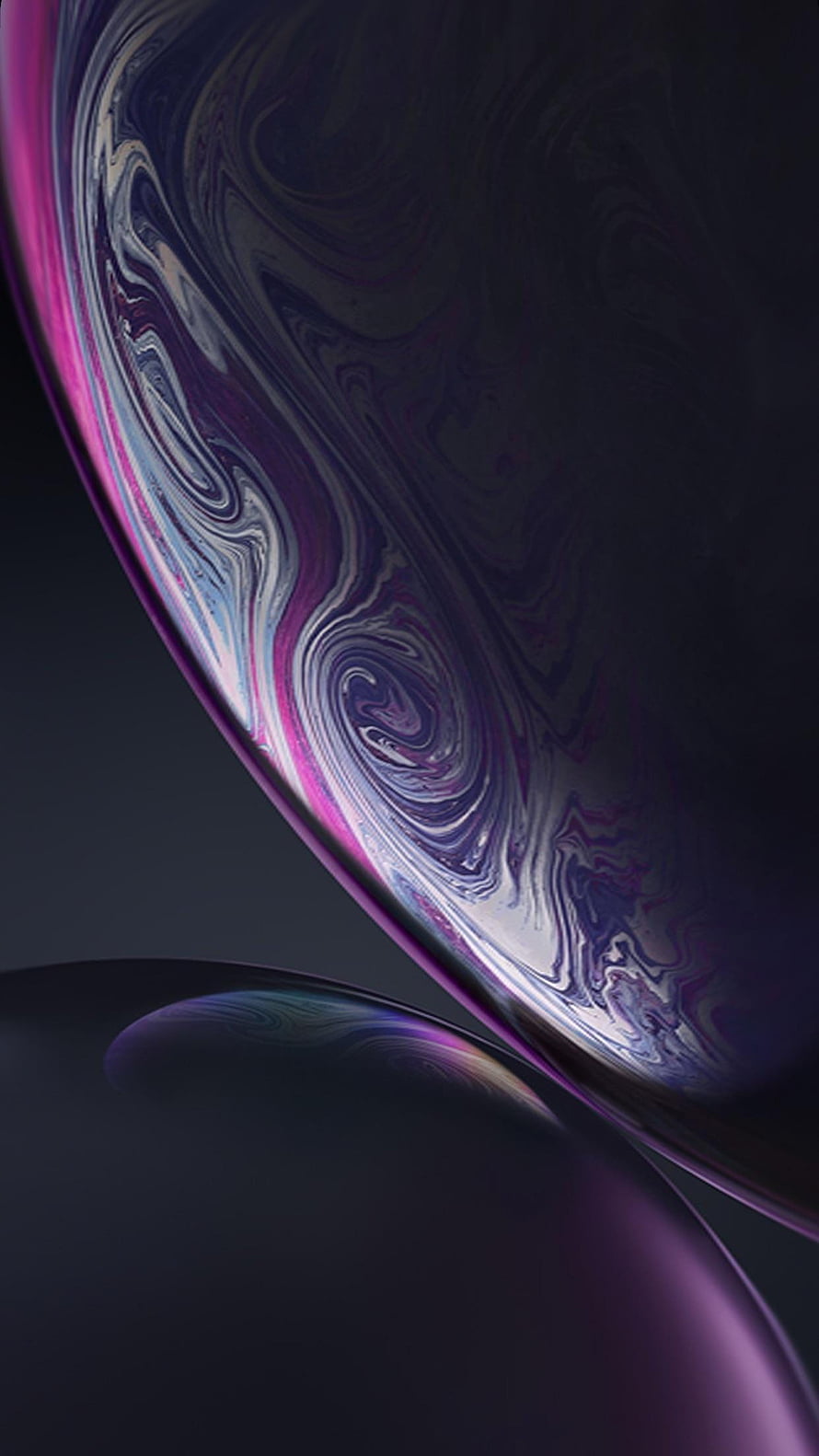 Abstract Swirling Purple and Pink Liquid Marble Texture on Dark Background HD phone wallpaper