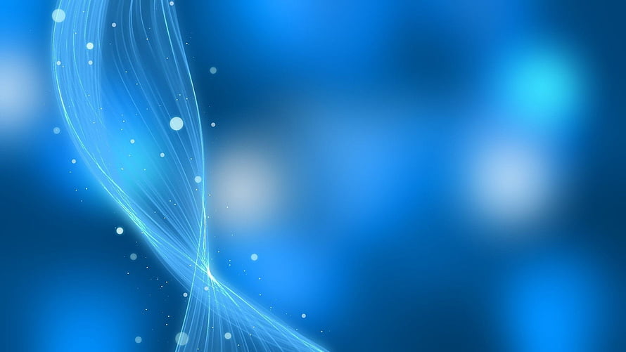 Elegant Blue Abstract Light Streaks with Soft Bokeh and Floating Particles HD wallpaper