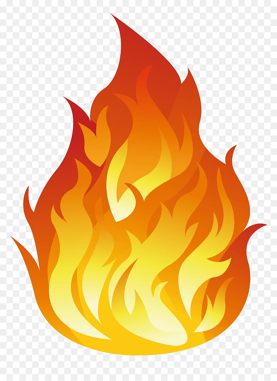 Vibrant Cartoon Fire Flame Icon with Transparent Background HD phone wallpaper