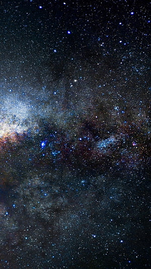 Milky Way Galaxy Core with Dense Star Fields and Dark Dust Lanes in Deep Space HD phone wallpaper
