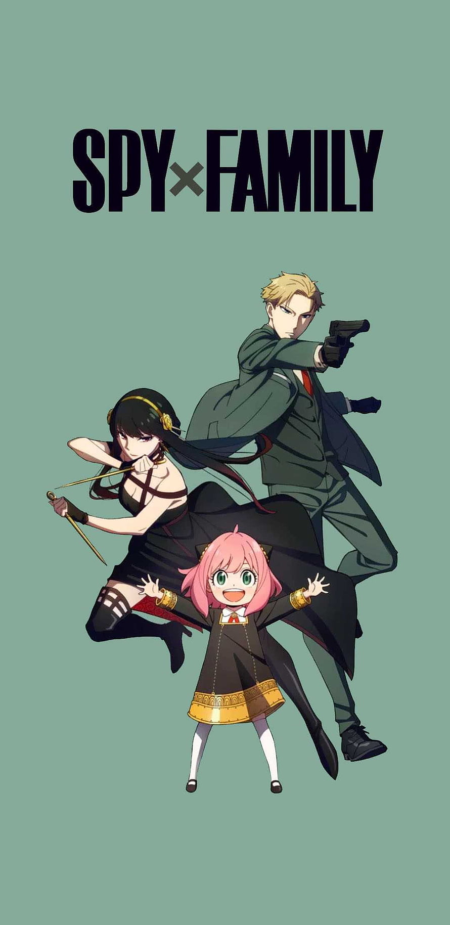 Spy x Family Anime Trio Action Pose Wallpaper HD phone wallpaper