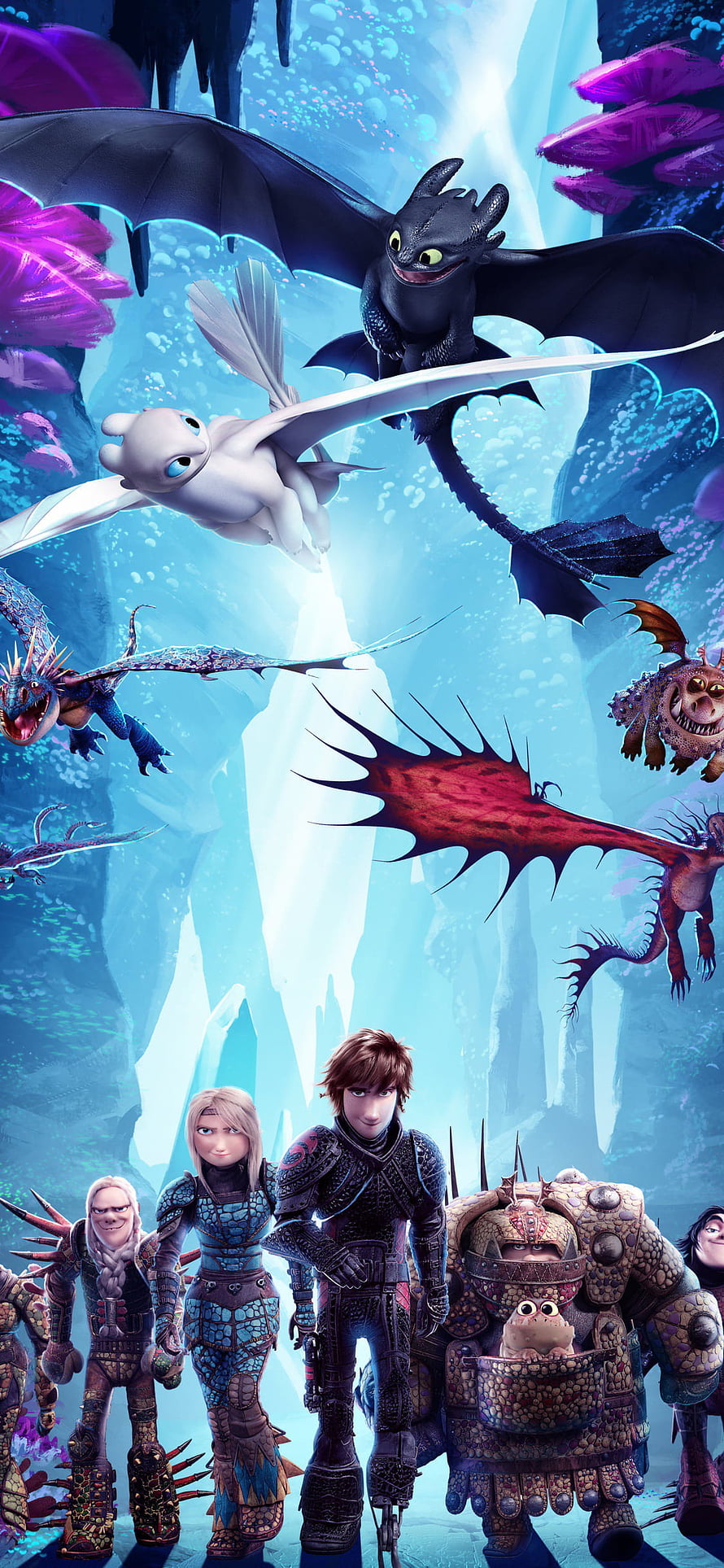 How To Train Your Dragon The Hidden World Hiccup Astrid Toothless Light Fury Dragon Riders HD phone wallpaper