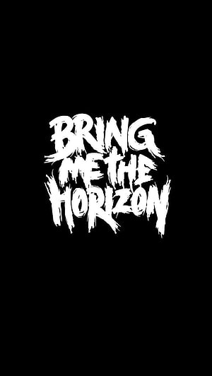 Bring Me The Horizon Grunge Brush Typography on Black Background HD phone wallpaper