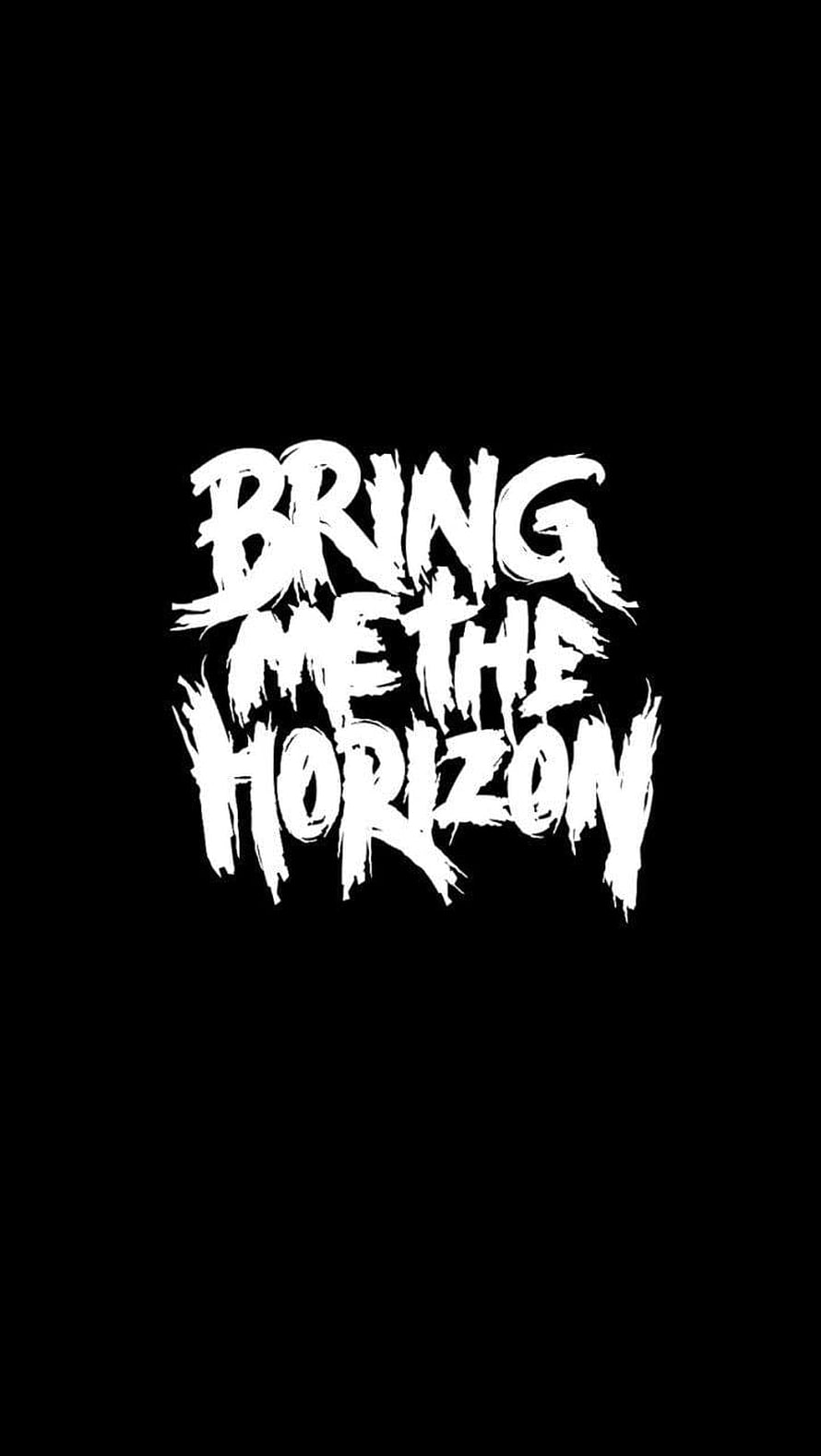 Bring Me The Horizon Grunge Brush Typography on Black Background HD phone wallpaper