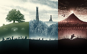 The Lord of the Rings: The Fellowship of the Ring Trilogy Journey Poster HD wallpaper