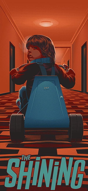 Danny Torrance Riding Tricycle in The Shining Hotel Corridor Poster HD phone wallpaper