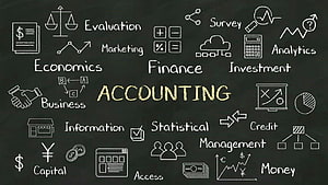 Accounting and Finance Business Concept Chalkboard Infographic HD wallpaper