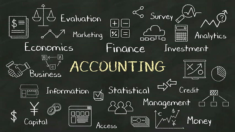 Accounting and Finance Business Concept Chalkboard Infographic HD wallpaper