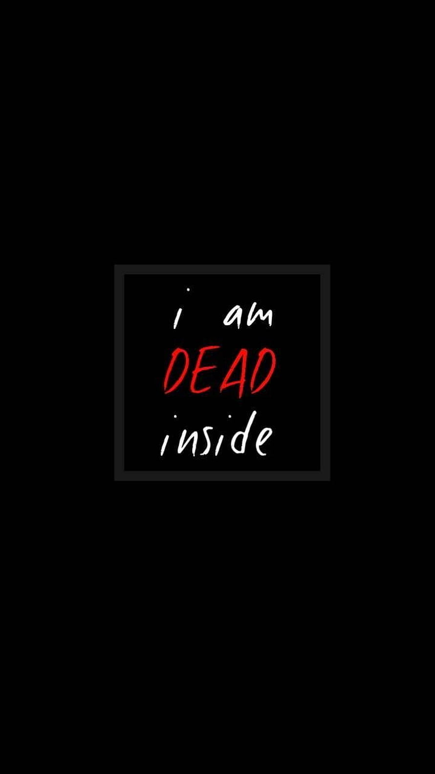 Dark Minimalist Typography Quote with Red and White Handwritten Text on Black Background HD phone wallpaper