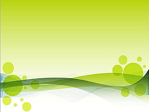 Abstract Green Gradient Background with Flowing Waves and Bubbles HD wallpaper