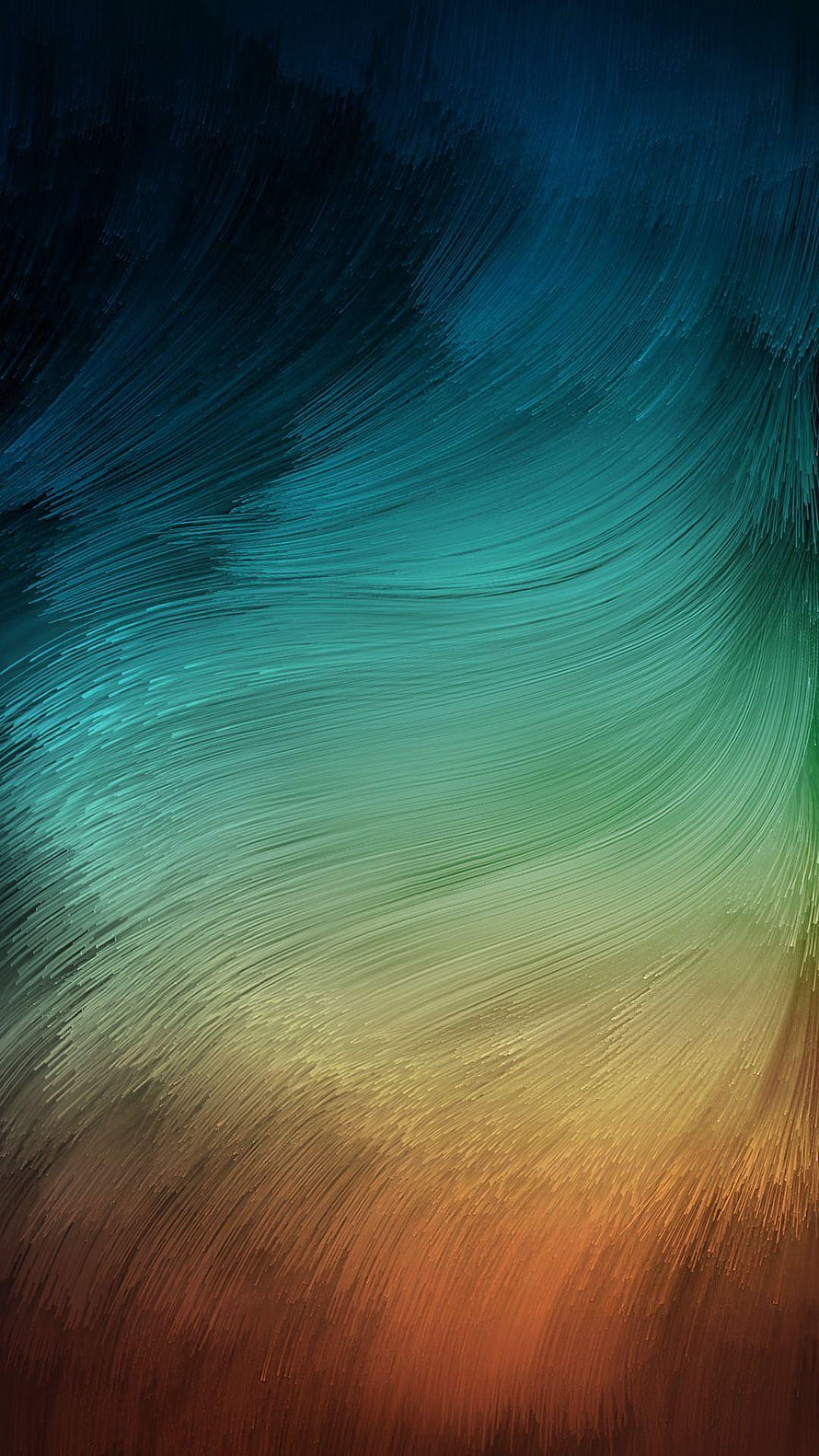 Abstract Flowing Gradient Wallpaper in Teal and Amber Tones HD phone wallpaper