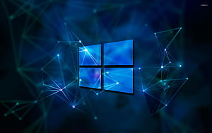 Windows 10 Pro Desktop Background with Blue Network Constellation Design HD wallpaper