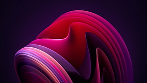 Windows 11 Flow Dark Mode Abstract 3D Ribbon Wallpaper HD wallpaper
