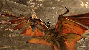 Rider Soaring on Great Leonopteryx in Avatar The Way of Water HD wallpaper