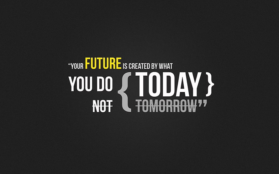 Minimalist Motivational Typography Quote on Dark Background HD wallpaper