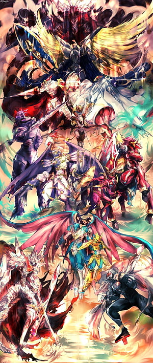 Digimon Ultimate Form Group Art Featuring Omegamon and Sleipmon in Epic Battle HD phone wallpaper