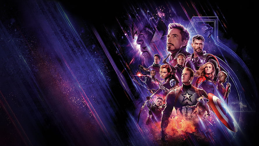 Avengers Endgame Team Poster with Captain America Iron Man and Thor in Cosmic Purple Setting, Avengers End Game Banner, Movies, Backgrounds, and, gaming banner HD wallpaper