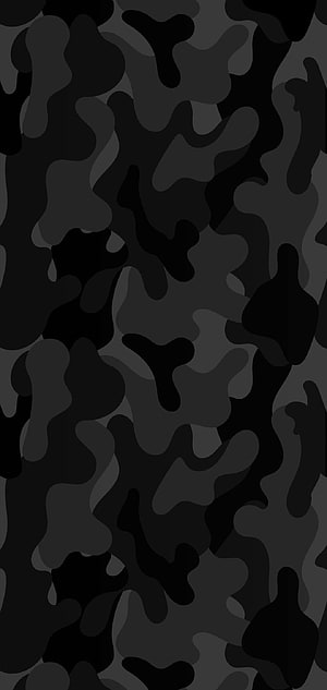 Dark Monochrome Camouflage Pattern with Abstract Organic Shapes HD phone wallpaper