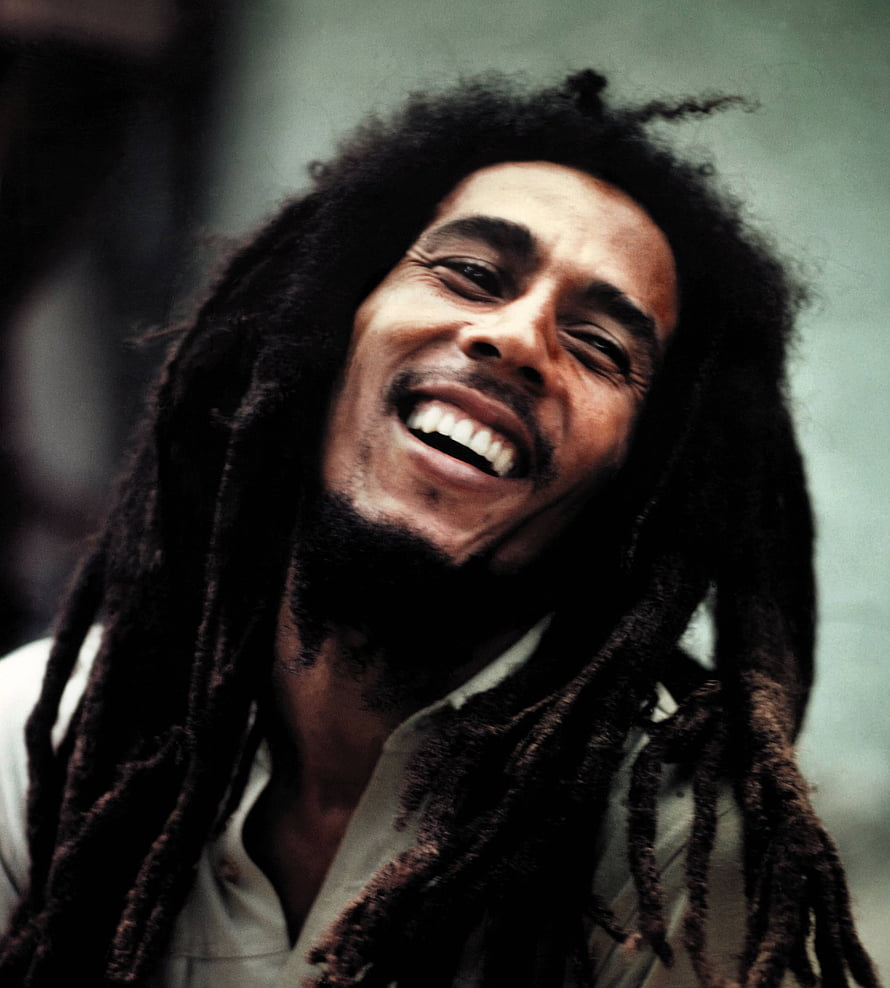 Bob Marley Smiling Portrait With Long Dreadlocks And Bearded Expression HD phone wallpaper