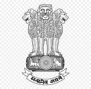 Black and White Line Art of the Ashoka Pillar Lion Capital Emblem HD wallpaper