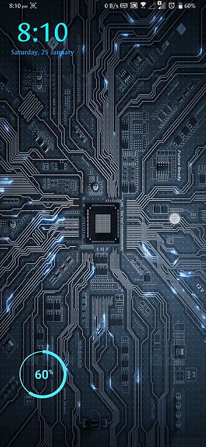 Glowing Circuit Board Technology Wallpaper with Central Processor Chip HD phone wallpaper