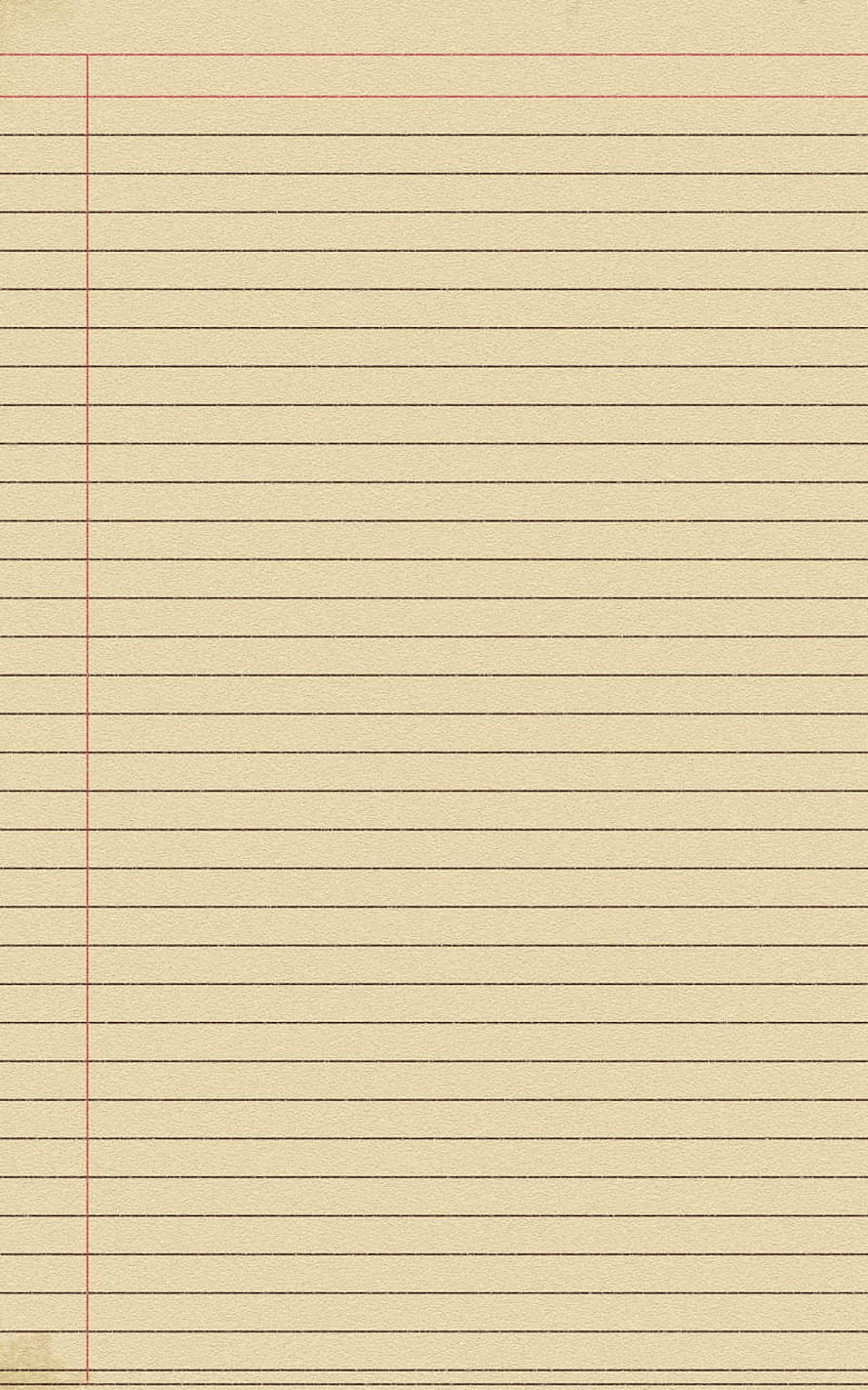 Vintage Ruled Notebook Paper with Red Margin Line and Horizontal Ruling HD phone wallpaper