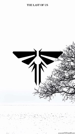 The Last of Us Firefly Symbol Minimalist Black and White Artwork HD phone wallpaper