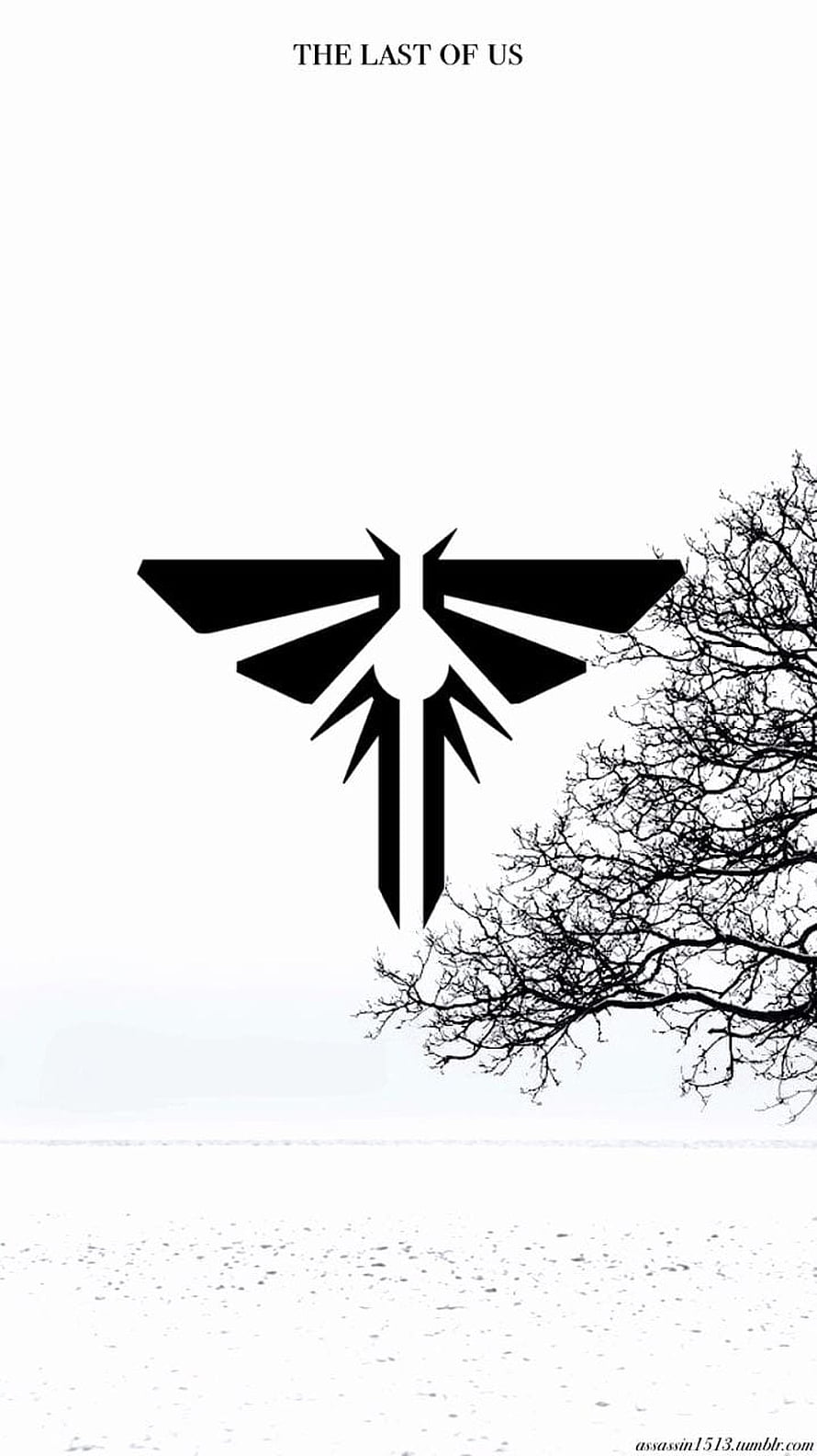 The Last of Us Firefly Symbol Minimalist Black and White Artwork HD phone wallpaper