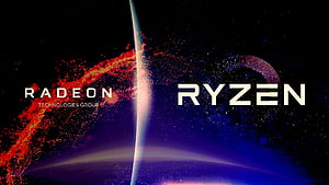 AMD Radeon and Ryzen Technologies Group Split Screen Branding Wallpaper HD wallpaper
