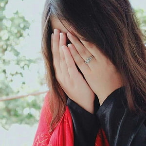 Emotional Portrait of a Woman Covering Her Face with a Diamond Ring, Whatsapp DP For Girl, instagram girls dp HD phone wallpaper