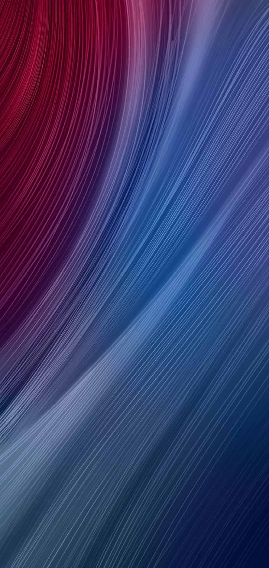 Xiaomi Redmi Note 7 Pro Abstract Flowing Lines Wallpaper in Crimson and Blue HD phone wallpaper