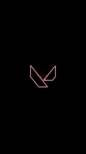 Valorant Neon Logo on Black Background Minimalist Gaming Wallpaper HD phone wallpaper