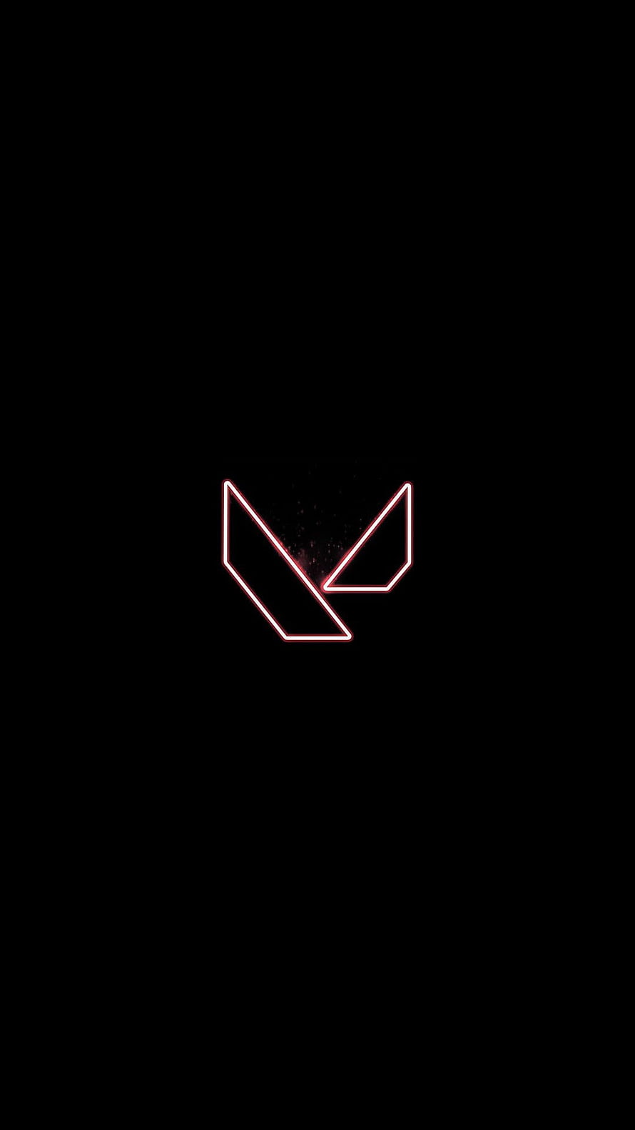 Valorant Neon Logo on Black Background Minimalist Gaming Wallpaper HD phone wallpaper