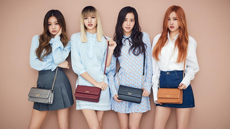 Blackpink Members in Pastel Fashion Shoot with Designer Handbags HD wallpaper