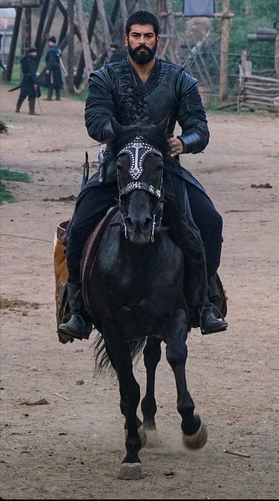 Kurulus Osman Karayel Horse Rider in Medieval Armor HD phone wallpaper