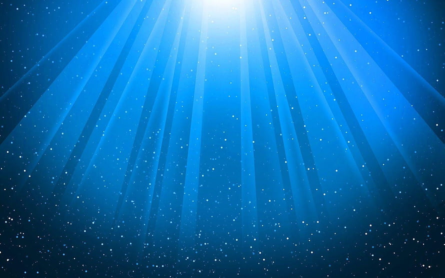 Deep Blue Underwater Light Rays with Floating Particles and Ethereal Glow HD wallpaper