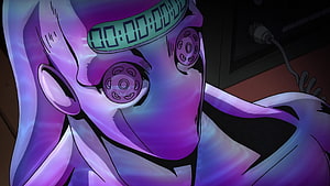 Moody Blues Character Close-Up From Cyberpunk Anime Series HD wallpaper