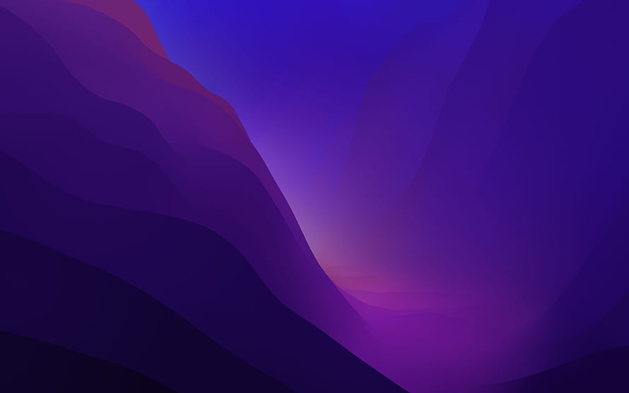 macOS Monterey Dark Mode Abstract Gradient Landscape Wallpaper HD wallpaper