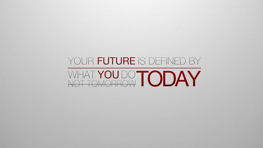 Minimalist Motivational Typography on a Clean Gray Background HD wallpaper