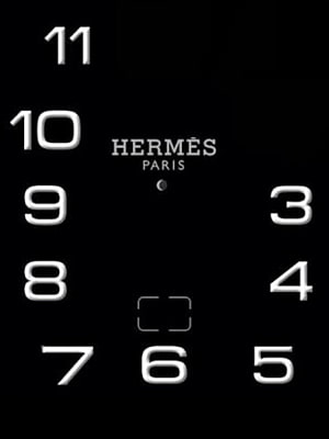 Hermès Paris Minimalist Watch Face Design on Black Background HD phone wallpaper