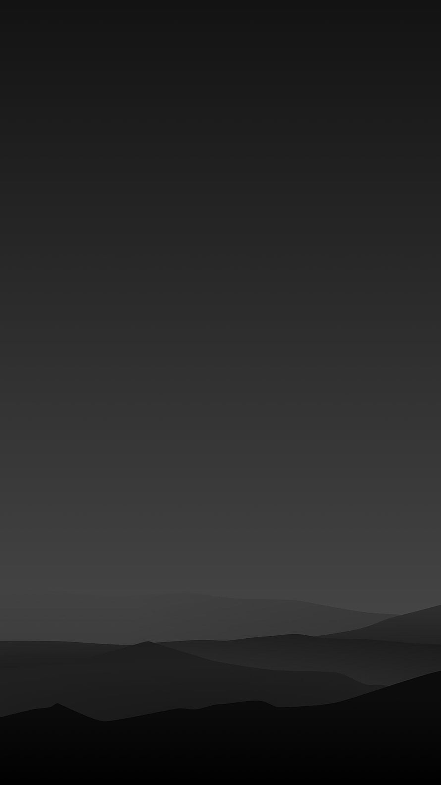 Minimalist Dark Gray Mountain Silhouette Landscape with Layered Horizon HD phone wallpaper
