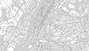 Minimalist Black and White New York City Street Grid Map HD wallpaper