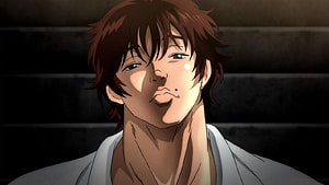Baki Hanma Anime Character Portrait With Intense Expression And Dramatic Lighting HD wallpaper