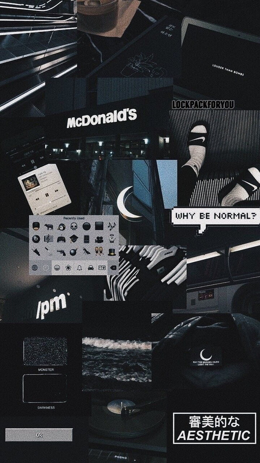 Dark Grunge Collage Aesthetic with Streetwear and Retro Tech Elements HD phone wallpaper
